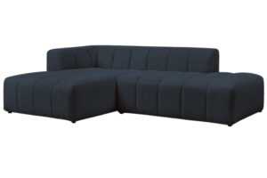 Bobochic Paris Tmavě modrá bouclé rohová pohovka Annecy 262 cm