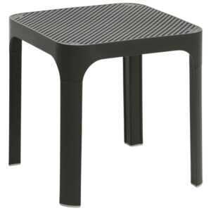 Nardi Tmavě šedý plastový zahradní stolek Net 40 x 40 cm
