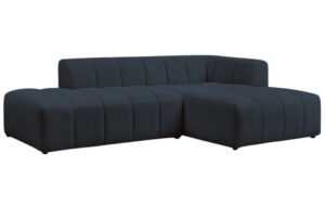 Bobochic Paris Tmavě modrá bouclé rohová pohovka Annecy 262 cm