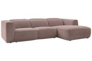 Bobochic Paris Růžová rohová pohovka William 298 cm