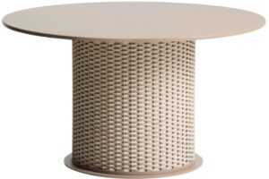 Kave Home Béžovošedý zahradní jídelní stůl Sedalis Ø 135 cm