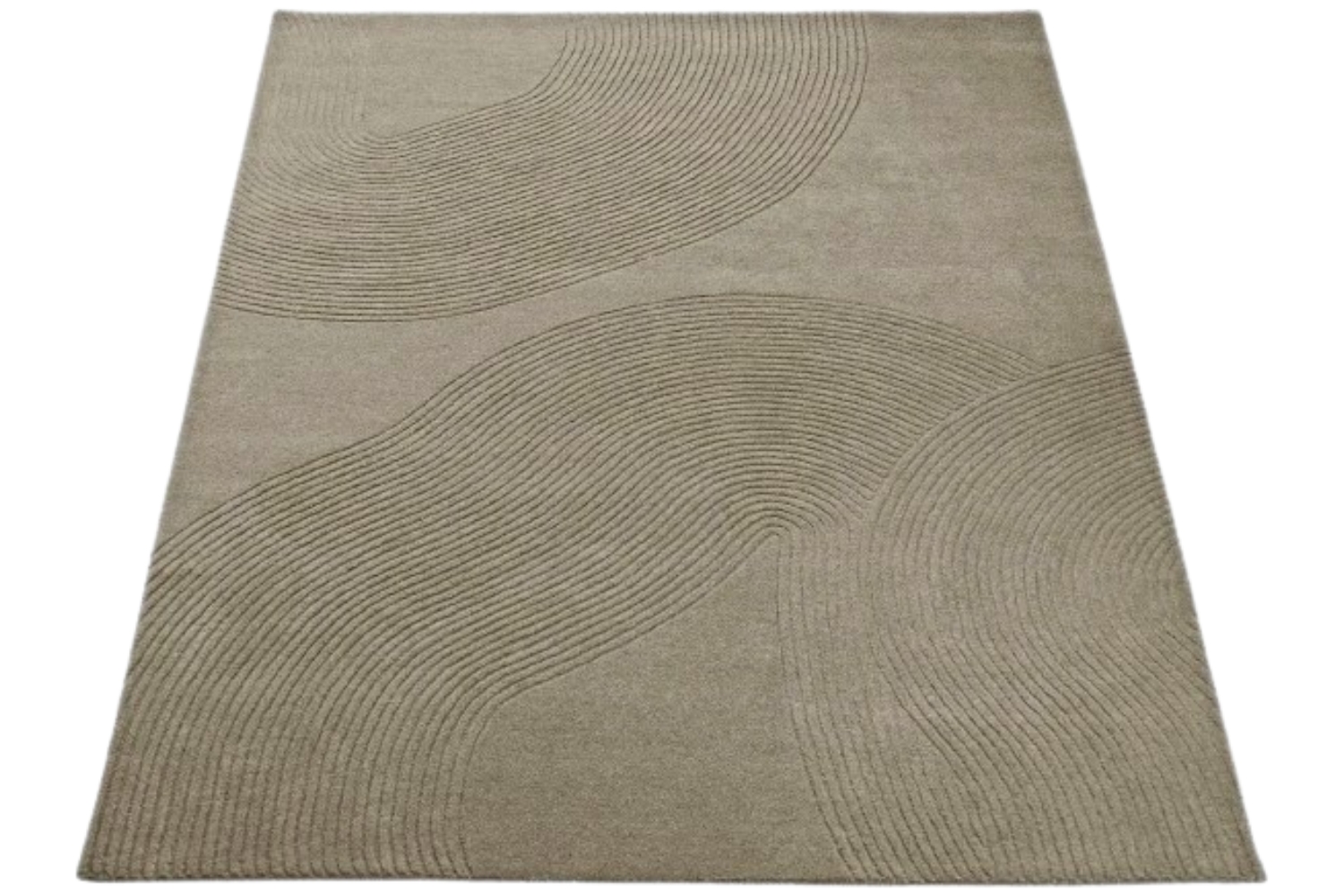 Bolia Tmavě béžový vlněný koberec Zen 200 x 300 cm