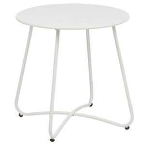 Bizzotto Bílý kovový zahradní stolek Austin ø 45 cm
