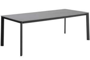 Kave Home Šedý zahradní stůl s keramickou deskou Anafi 220 x 100 cm