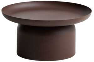 Kave Home Hnědý kovový zahradní stolek Arcola Ø 70 cm