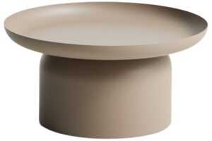 Kave Home Béžový kovový zahradní stolek Arcola Ø 70 cm