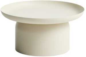 Kave Home Krémový kovový zahradní stolek Arcola Ø 70 cm