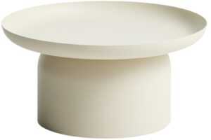 Kave Home Krémový kovový zahradní stolek Arcola Ø 70 cm