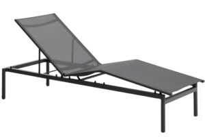 Kave Home Šedé hliníkové zahradní lehátko Lesina