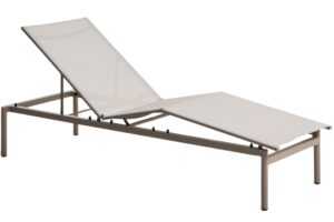 Kave Home Béžové hliníkové zahradní lehátko Lesina