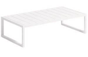 Kave Home Bílý kovový zahradní stolek Comova 114 x 60 cm