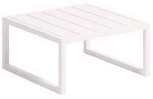 Kave Home Bílý kovový zahradní stolek Comova 60 x 60 cm