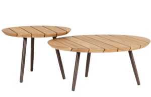 Bizzotto Set dvou zahradních stolků Talaia 50/70 cm