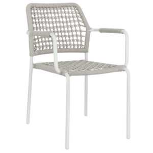Bizzotto Šedo-bílá zahradní židle Rajada